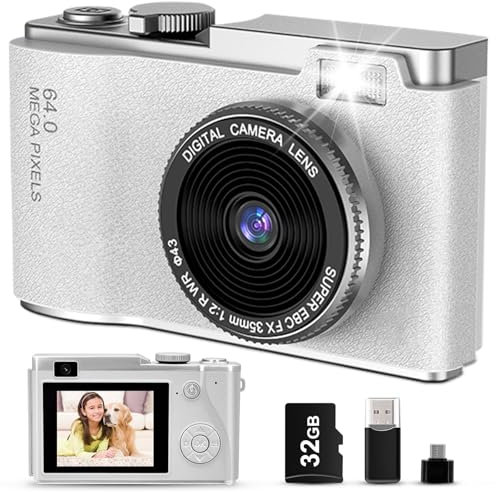 AKOFIC Kids Camera - 1080P HD, 2.4 Inch Screen, 32GB Card, 20MP Dual Lens, Kids Camera for 3-12 Years Old Girls & Boys