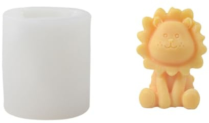 Stampi per candele e decorazioni in silicone a forma di leone, sapone, gesso e artigianato in resina