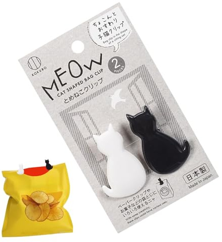 Derwrtup Attaches-Sacs Pour Aliments,Pince De Rangement Pour Snacks De Chat - Lot de 2 Pinces Décoratives Pour Aliments Snacks et Pain