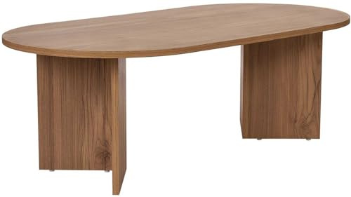 Stylish Oak Coffee Table, 119 cm x 60 cm x 40 cm | 100% Melamine Coated Particle Board, 18 mm Thick | Perfect for Modern Living Rooms & Cozy Spaces