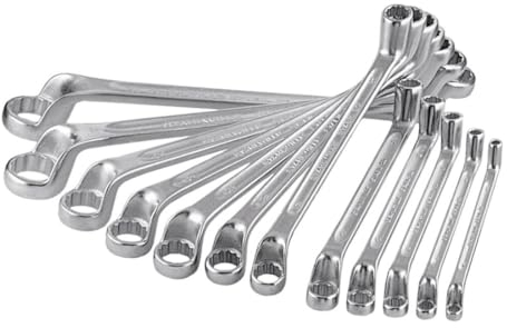 STAHLWILLE Double Ring Spanner Set, Deep Offset, 13 Pieces
