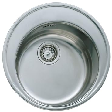 TEKA Fregadero Bajo Encimera 1 Cubeta en Acero Inoxidable 18/10, Profundidad 180mm, Válvula Canasta 3 ½”, Para Mueble de 45cm, Modelo Centroval 1C