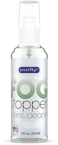 Purity Fog Stopper and Lens Cleaner Spray - Anti Fog Spray for Glasses & Non-AR Coated Lenses - Fog Blocker and Anti-Static Lens Cleaning Spray for Glasses, Eyewear, Goggles and Masks - 2oz