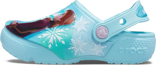 Crocs FL Disney Frozen II - Zoccoli Unisex per Bambini, Blu Ghiaccio., 32/33 EU