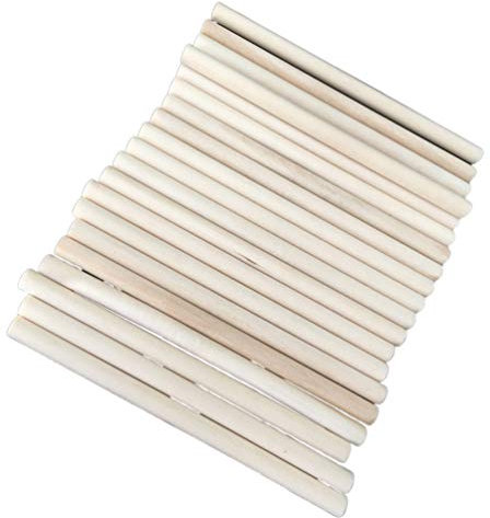 PRETYZOOM 50stücke Runde Natürliche Holzstäbchen Hochwertige Holzstäbe Für Bastelmaterial Und Modellbau Diy-holzmaterial