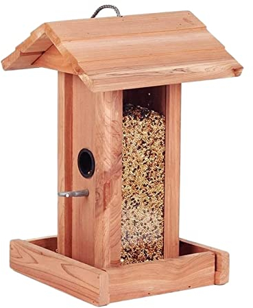 Vogelfutterhaus Vogelfutterspender Hölzernes Vogelhäuschen Hängendes Vogelhäuschen Mit Dach Für Gartendekorationen Im Freien Futterhaus für Vögel Vogelfutterstation