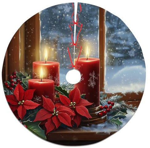 Candela natalizia per albero di Natale, decorazione natalizia per feste invernali, decorazione tradizionale per la casa, uso interno ed esterno, 121 cm