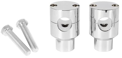 Motorcykel Styrhöjare 22MM 25MM Motorcykel Styre Riser Upp Bracket Clamp Kit För 1'' 7/8 Universal Svart Krom(Chrome 22mm)