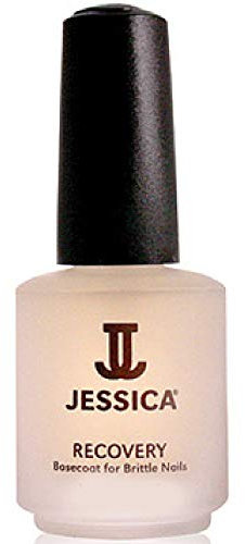 JESSICA Recovery Base Coat, Nail Varnish for Brittle Nails, Clear, Restores Natural Resilience and Flexibility, Contains Protein KSW, Calcium, and H20, 7.4ml