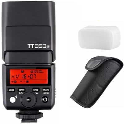 Godox TT350S Flash for Sony Camera 2.4G HSS 1/8000s TTL Wireless Compact Speedlite Flash for Sony A7III A7IV A7R A7S A7 A7-II A7-III A7R-II A7R-III A6400 A6300 A6000 Mirrorless DSLR w/Color Filter
