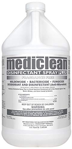 PRORESTORE Mediclean Disinfectant Spray Plus Fragrance Free, Professional Broad Spectrum Disinfectant for Mold, Mildew, Kills Organisms that Cause Odor, 1-Gal, 4 Pk (221522902)