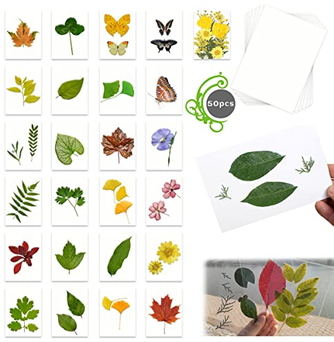 Kalt Laminieren Folie, XiXiRan Karte Kaltlaminierfolien, Foto Kaltlaminierfolien, für Fotos, Speisekarten, Dokumente Laub, Probe Etc, Transparent, zum Laminieren Ohne Maschine (A6 x 50 Portionen)