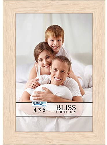 Icona Bay - Cornice portafoto in Rovere Chiaro 10x15 cm - Cornice in legno composito in stile moderno - Tavolo o montaggio a parete - Collezione Bliss