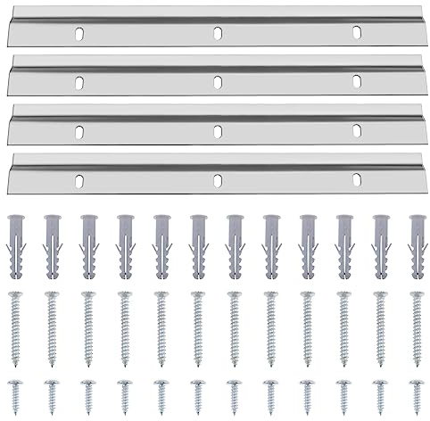 Create idea 2 Paar französische Klammer-Bilderaufhänger, Aluminiumlegierung, Z-Stange, ineinandergreifende Wandhalterung zum Aufhängen von Spiegel-Fotos, Whiteboards, 30 cm, unterstützt 36,3 kg
