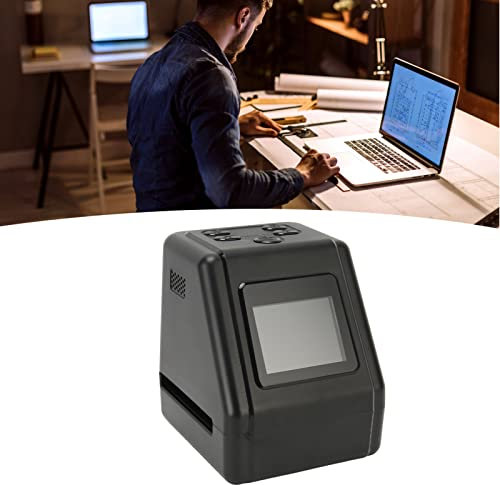 Jopwkuin Scanner de film numérique avec écran LCD - Conversion de vieux films 135.110.126 Kpk, Super 8 en fichiers numériques - Scanner de diapositives portable pour PC