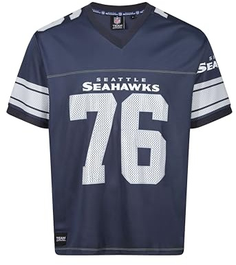 Recovered Seattle Seahawks Navy NFL Oversized Jersey Trikot Mesh Relaxed Top - L