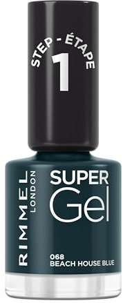 Rimmel London, Super Gel, Esmalte de uñas, 068 Beach House Blue, 12 ml