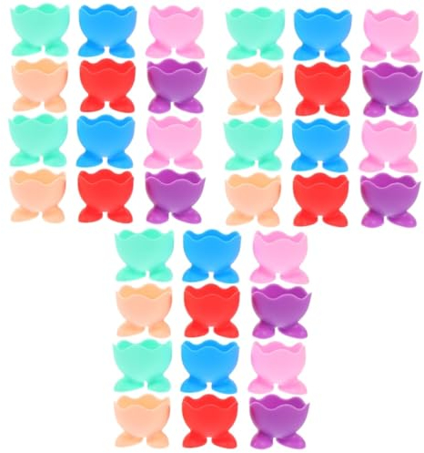 OUNONA 36pièces Support à Œufs Silicone De Colorées pour Décoration De Pâques Support Pratique pour Cuisine Et Table Empêche Les Œufs