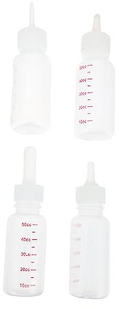 Happyyami 4stücke Kätzchen-Flasche Aus Silikon Haustierflasche Für Katzen Haustier-saugflasche Mit Ausreichendem Fassungsvermögen Zum Füttern Von Tierbabys Wie Welpen Und Kätzchen Tragbar Un