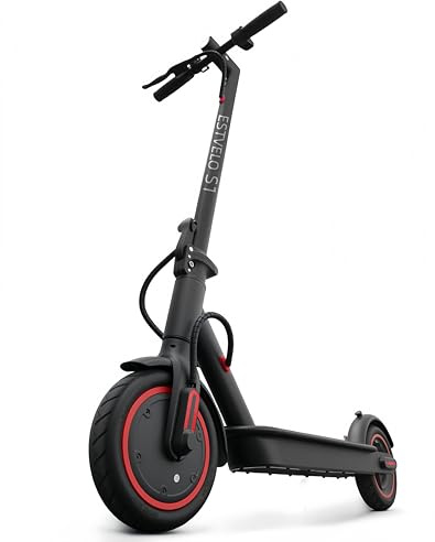 ESTVELO Trottinette Electrique S1 - [Pneumatique à 2 Couche, Batterie 374,4WH, Portée de 30 km, Max.25 km/h, Charge 120 kg, E-ABS + Frein à Disque, Angle de Montée 15%, APP, Affichage LED]