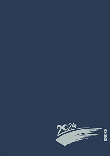 Foto-Malen-Basteln A4 dunkelblau mit Folienprägung 2024: Fotokalender zum Selbstgestalten. Do-it-yourself Kalender mit festem Fotokarton und edler Folienprägung.