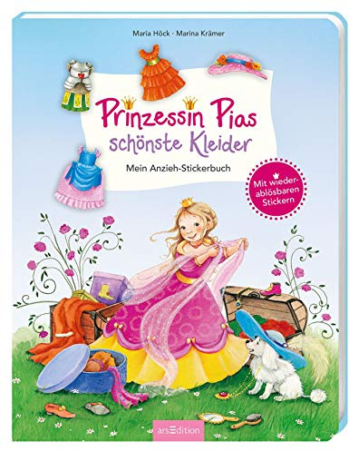 Prinzessin Pias schönste Kleider - Mein Anzieh-Stickerbuch: Mit wieder ablösbaren Stickern