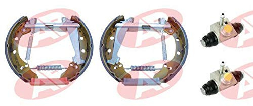 LPR OEK556 Bremsenset Trommelbremse Bremsbacken Satz Hinten Kompatibel mit VW Golf 4 Schrägheck 1J1 POLO 9N Polo Schrägheck 6R1, 6C1 Golf 3 1H1 Golf 2 19E, 1G1