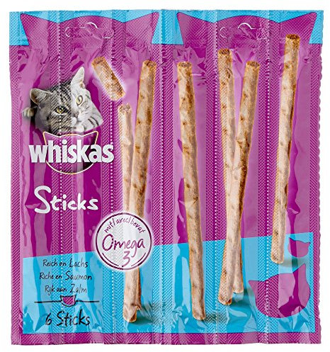 Whiskas Sticks Reich an Lachs, 6 Stück, 36 g