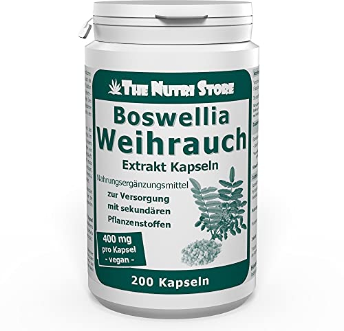 Boswellia Weihrauch 400 mg Extrakt vegane Kapseln 200 Stk. - 6-7 Monatsvorrat
