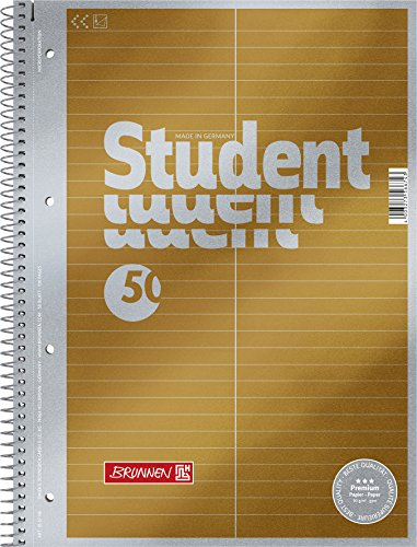 BRUNNEN Collegeblock Premium Student „Vokabeln“ | A4, Lineatur 53, 50 Blatt, gelb