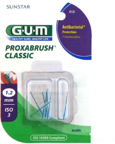 GUM Proxabrush Classic Interdentalbürsten violett Kerze 1,2 mm 8 Stück
