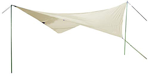 EXPLORER® Sonnensegel 3x4m rechteckig wasserabweisend mit Stangen, Leinen und Heringen Sonnenschutz UPF80+ UV Schutz nach Standard 801 in beige für Balkon Garten Terrasse
