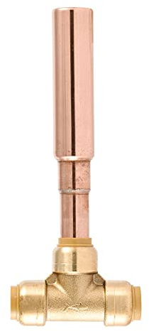 SharkBite 1/2 Inch Residential Water Hammer Arrestor, Push to Connect Brass Plumbing Fittings, PEX Pipe, Copper, CPVC, PE-RT, HDPE, 22630LF