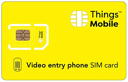 Daten-SIM-Karte für VIDEOSPRECHANLAGE - Things Mobile - mit weltweiter Netzabdeckung und Mehrfachanbieternetz GSM/2G/3G/4G. Ohne Fixkosten und ohne Verfallsdatum. 10 € Guthaben inklusive