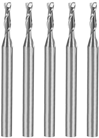 sourcing map 5 STÜCKE 1/8Schaft 2,0mm x 8mm Hartmetall flachem Nasen Schaftfräser CNC Fräser de