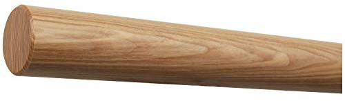 TIBU Esche Treppe Wand Handlauf/Geländer/Rundholz/Stange/Griff lackiert 42 mm ohne Handlaufhalter, Länge 1600 mm / 160 cm / 1,6 m und Enden gefast