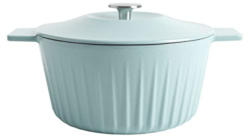 Martha Stewart Eastholm 5 QT Enamel Cast Iron Dutch Oven, Martha Blue