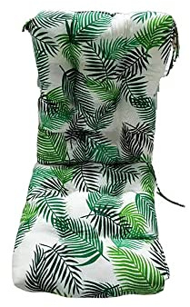 Cojin con Respaldo para sillones de Interior y Exterior. Cojín con Respaldo para Sillas de terraza. Cojines Acolchados para sillas terraza. (Pack 1 Unidad, Rama Verde)