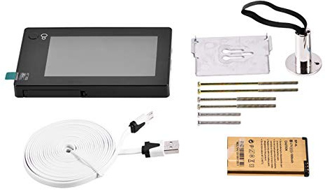 Telecamera Spioncino, Visore Spioncino Campanello Digitale LCD da 4,3 Pollici con Cavo di Ricarica USB, Visore Porta Telecamera Grandangolare 110 ° per Porta D'ingresso Dell'ufficio Domestico