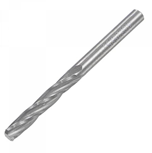 sourcing map Reibahle 4mm C3/K10 Wolframkarbid H7 Drehmaschine 4 Spiralflöten Fräser