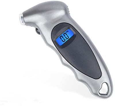 Samnuerly Medidor de presión de neumáticos de neumáticos de Coche Digital Pantalla LCD Medidor de presión Probador de barómetro