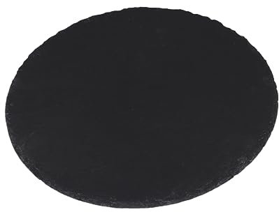 PRETYZOOM 1pièce Assiette Ardoise Naturelle Ronde pour Steak Sushi Barbecue Plat De Service Élégant pour Événements Et Banquets