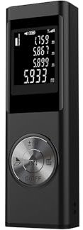 TKMARS Télémètre Laser Metre Laser Niveau Laser 40M Rechargeable Mesureur Telemetre avec Rétroéclairage LCD Mesure du théorème Peut calculer intelligemment Le Volume et la Surface (Noir)