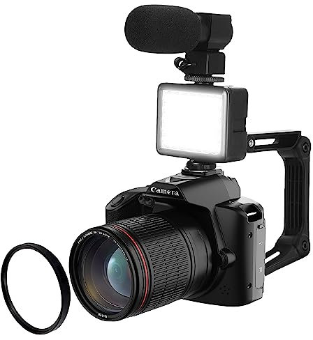 Lisher - Cámara fotográfica digital 4K WiFi Web Cam Vintage Vlog Video Recorder 64MP Camcorder Camera B