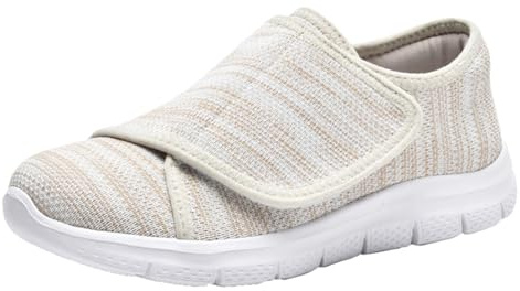 Eagsouni Hausschuhe Damen Herren Weit Leicht Klett Diabetiker Schuhe | Orthopädische,Atmungsaktive,Slip On,Verbandschuhe,walkingschuhe,für Senioren