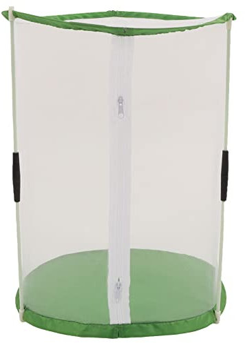 EABYMOR Schmetterlings-Beobachtungskäfig, 31 x 40 cm, zylindrischer Schmetterlings-Lebensraum-Käfig, Schmetterlingshaus-Set, transparenter Netz-Lebensraum für Zierpflanzen