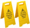 V Safety Caution Men At Work - Yellow Floor Sign Pack of 2
