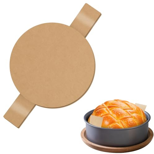 Numola 6 inch Round Parchment Paper with Handles, Sourdough Bread Sling, Nonstick Baking Paper for Dutch Oven, Cake Pan, Airfryer, Loaf pan, Tortilla Press, Crock pot -Unbleached 100 Pack