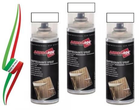 SET 3 BOMBOLETTE DI RESINA IMPREGNANTE SPRAY PROTETTIVO PER LEGNO BIANCO 400ml MADE IN ITALY