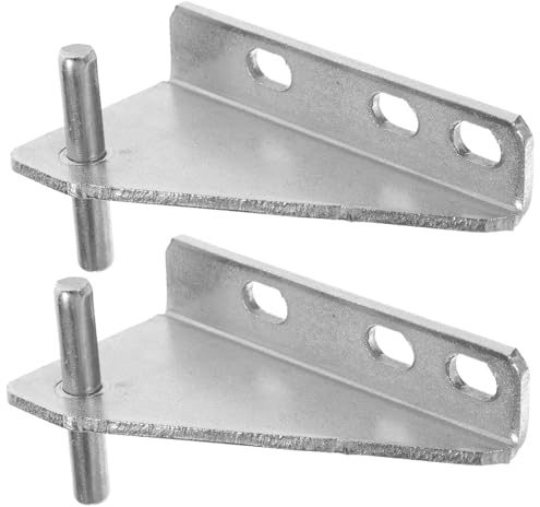 ORFOFE 2pcs Stainless Steel Refrigerator Hinge 35mm Shaft and Rubber Cap, Household Freezer Door Replacement Hinges for Small Fridge Repair